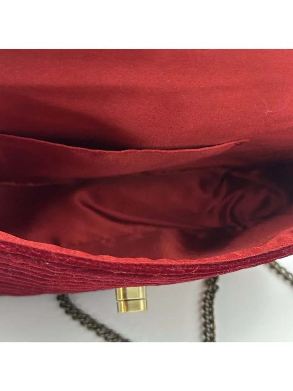 Burgundy Velvet Quilt Crossbody Evening Dress Purse Formal Scalloped Design